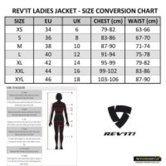 Rev’It! Size Charts - Picture 2 of 3